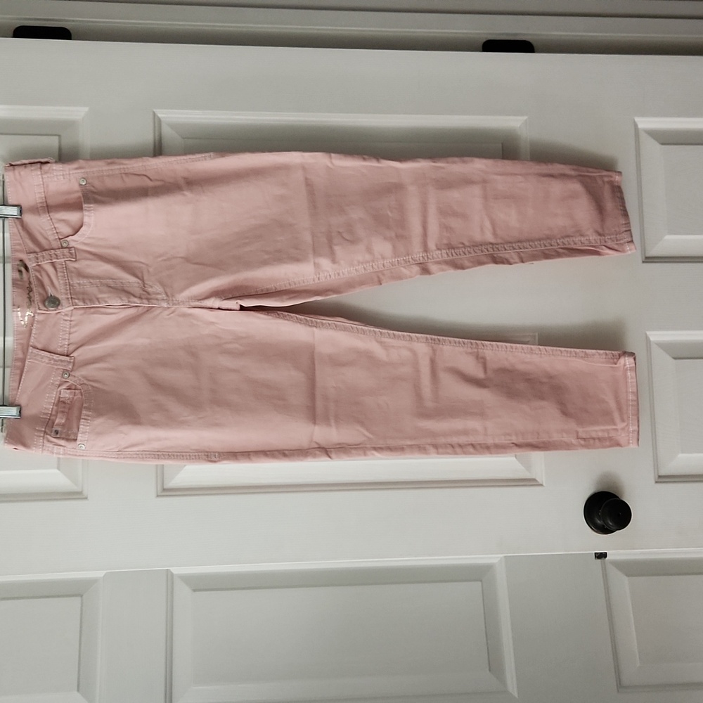 Seven For All Mankind 7 Pink Starlett Cropped Jeans Size 12